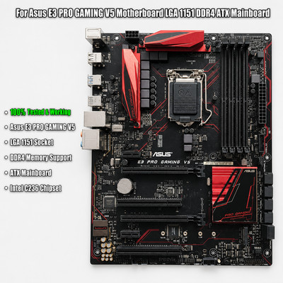 For Asus E3 PRO GAMING V5 Motherboard LGA 1151 DDR4 ATX Mainboard