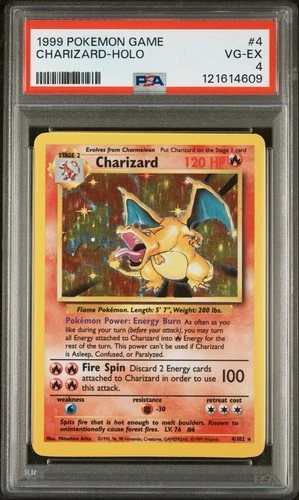 Pokémon TCG Charizard Base Set 4/102 Holo Rare PSA 4 1999