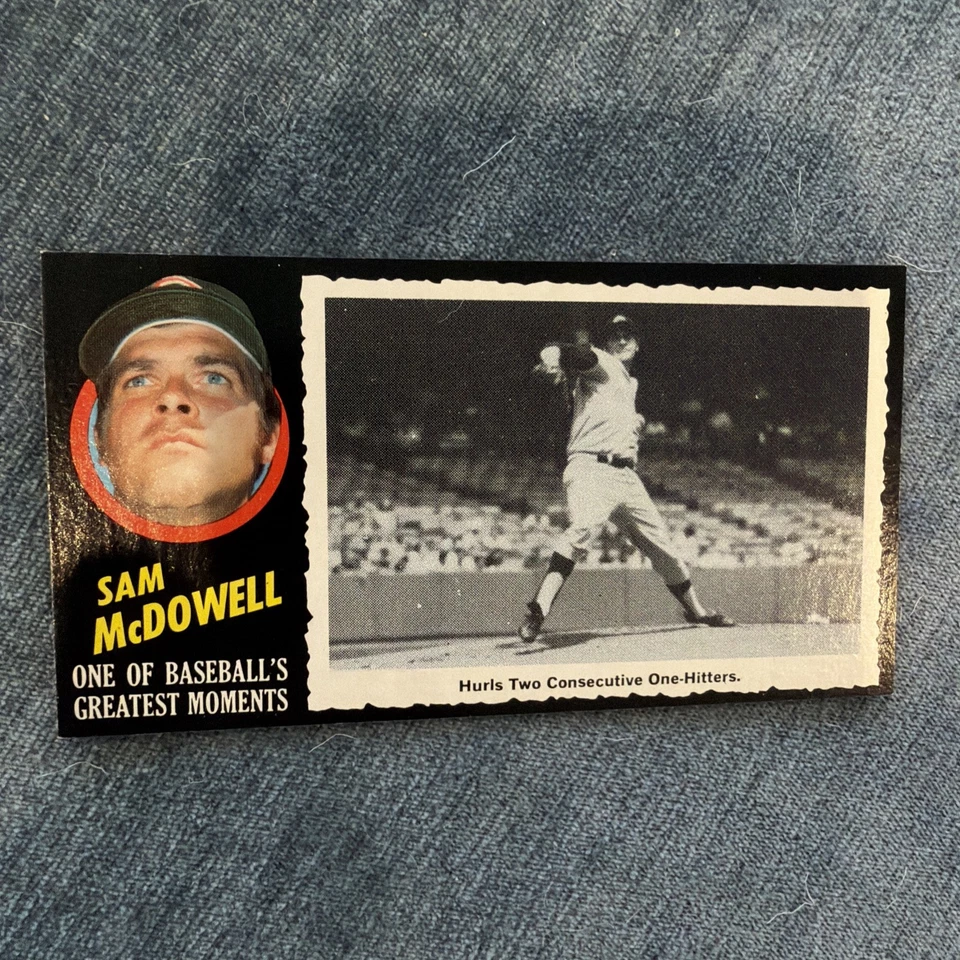 1971 TOPPS GREATEST MOMENTS #50 Sam McDowell Ungraded - Image 2 of 4