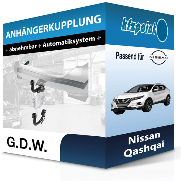 für Nissan Qashqai 11.2013-09.2018 G.D.W. AnhäNgerkupplung Abnehmbar Neu-image