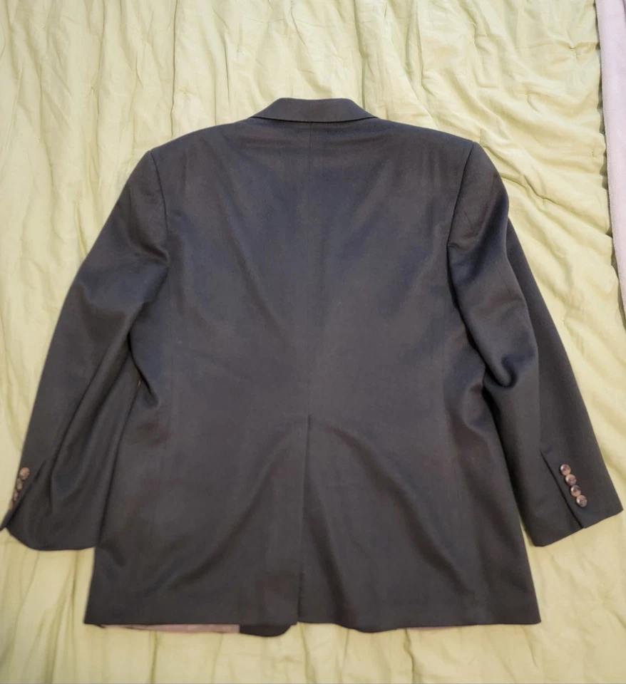 Blazer Loro Piana 100% Cachemira Verde Oscuro Hecho en EE. UU. 42R Foto 3 de 4