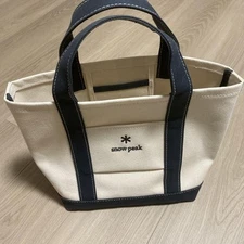 Snow Peak Noasobi Tote Bag Limited Edition Ivory/Black Japan Ship