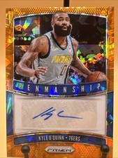2019-20 Panini Prizm Penmanship Orange Ice Prizm Kyle O'Quinn #PM-KOQ Auto 76ers