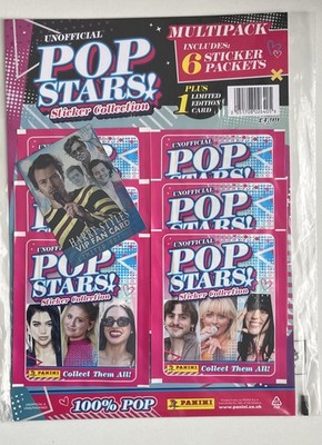 POP STARS UK PANINI STICKER COLLECTION 2025 6 PACK MULTIPACK HARRY STYLES