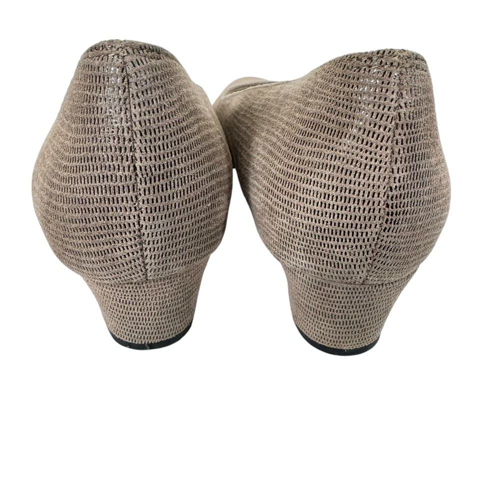 VANELi Astyr Taupe Miniliz 印花灰褐色皮革懒人鞋低跟高跟鞋 9.5 码 — 第 4/4 张图片