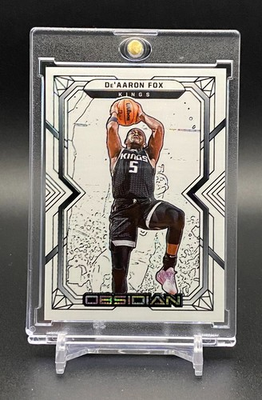 #ad DE#x27;AARON FOX 2021 22 Panini Obsidian WHITE PULSAR ELECTRIC ETCH FLOOD SSP #74 $64.95