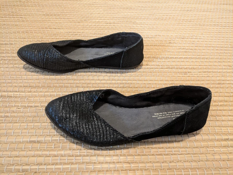 Original TOMS Ballerinas/Slipper/Halbschuhe/Schuhe Damen Leder schwarz Gr. 41 - Bild 3 von 4
