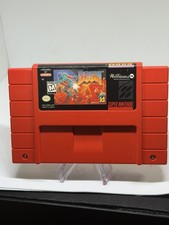 DOOM SNES Authentic Red Cartridge Tested OEM Super Nintendo Williams Rare