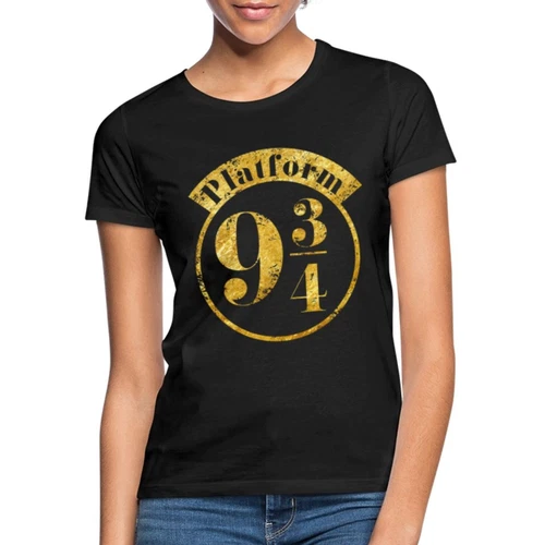 T-shirt donna Harry Potter Platform 9 oro 3/4