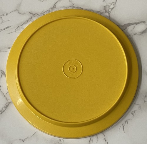 Vintage Tupperware Dichtung N Servierschüssel Ersatzdeckel/Teller Ernte gelb 1207 - Bild 2 von 6