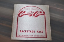 Country Club Wolf Rissmillers - Unused Backstage Pass  - FREE SHIPPING -
