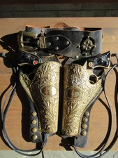 Vintage Hubley Toy Cap Gun Holster Set
