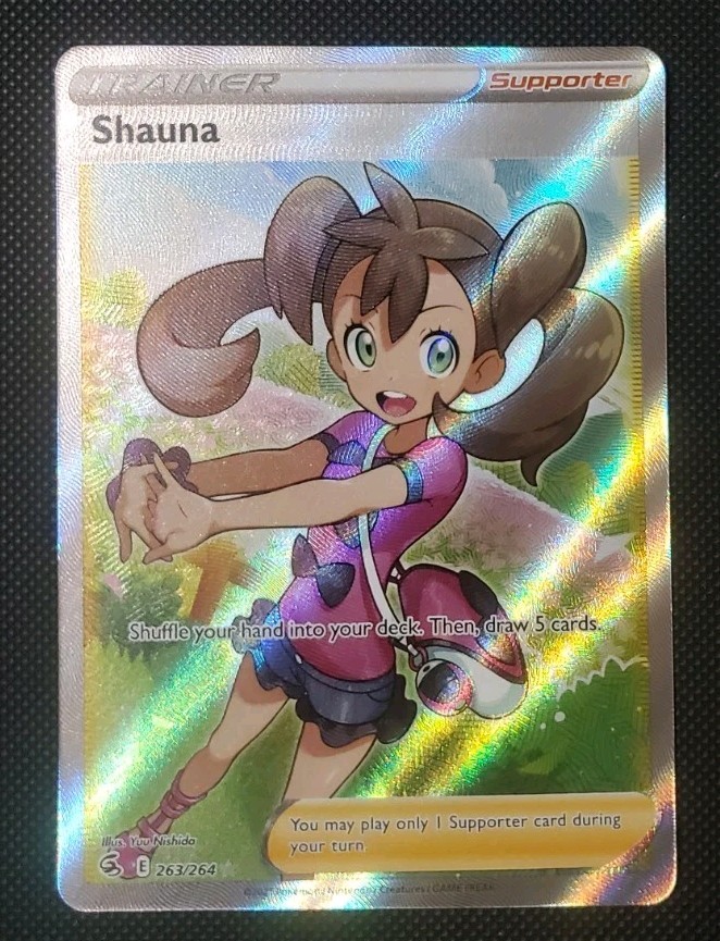 Pokémon TCG Shauna Fusion Strike Full Art Trainer Ultra Rare Holo Card 263/264