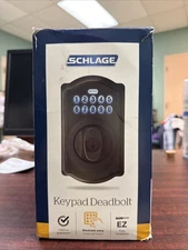 Schlage Keypad Deadbolt Camelot Aged Bronze OPEN BOX FREE SHIP