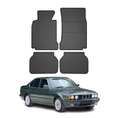 OMAC Gummi Fußmatten für BMW 5er Limo Touring E39 1995-2003 Gummi Schwarz 4tlg