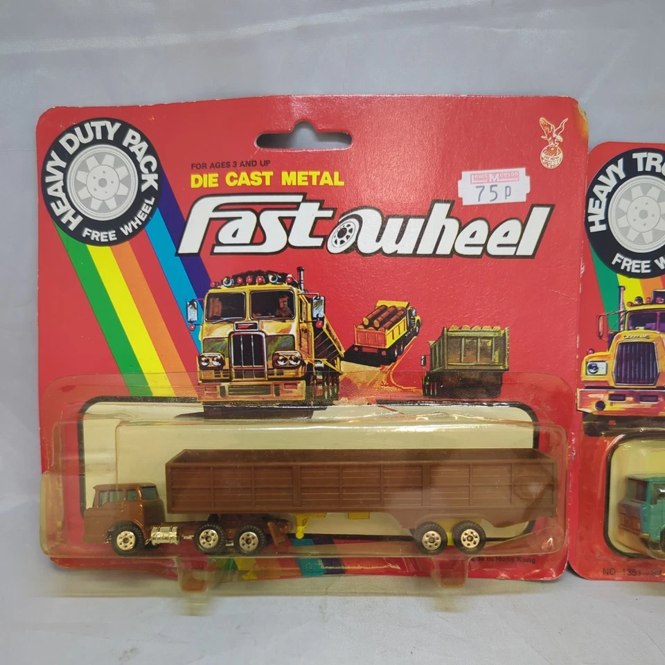 Juego de camiones articulados y camiones de basura vintage YATMING "HONG KONG " ruedas rápidas Foto 2 de 4