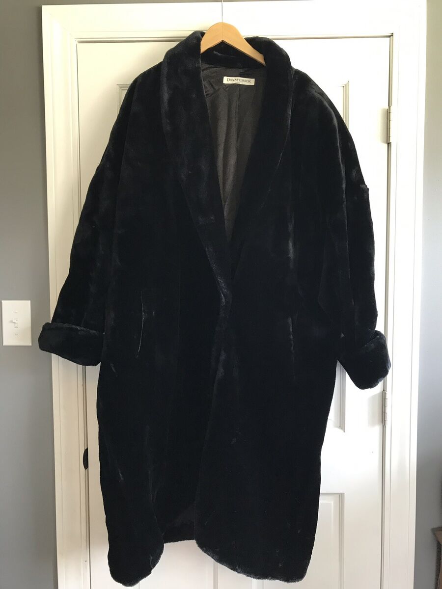 Donnybrook Black Long Faux Fur Coat Womens Plus Size 24 | eBay Donnybrook Black Long Faux Fur Coat Womens Plus Size 24 | eBay