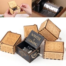 Music Box Harry Potter Wooden Hand Crank Engraved Kids Xmas Birthday Ideal Gift
