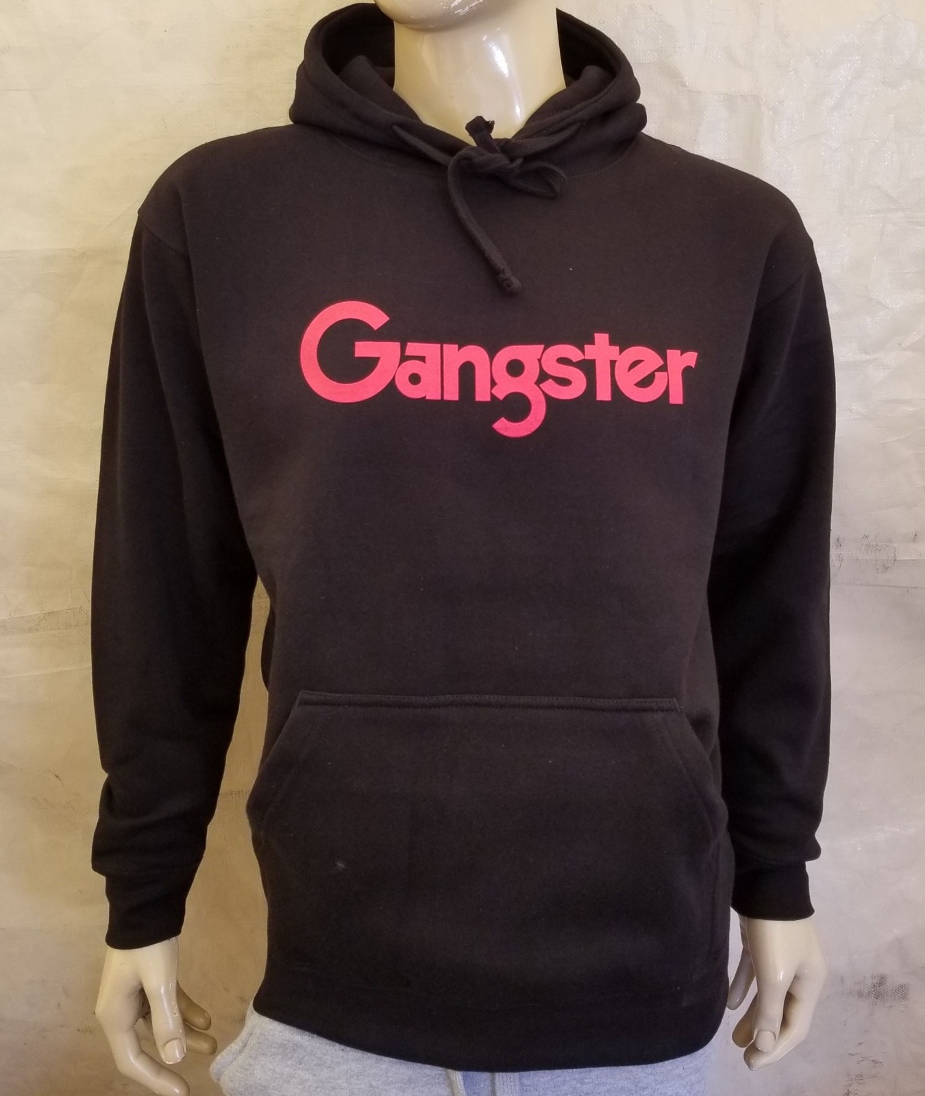 FILA Felpa nera con cappuccio Gangster pullover felpa con cappuccio Tupac 2pac nuova con etichette Pauly D Death Row 6