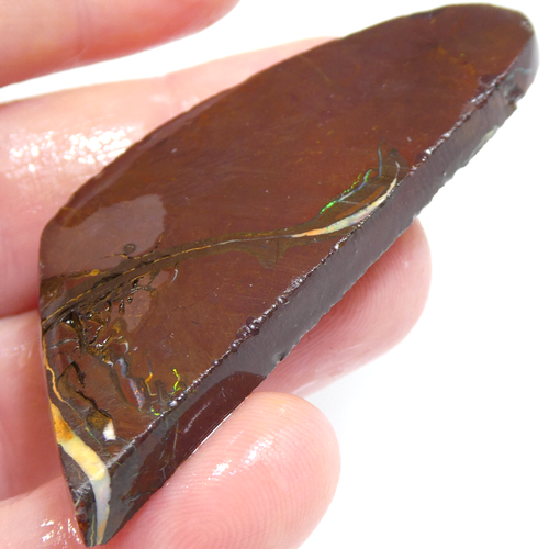 81.20 CT AUSTRALIAN BOULDER OPAL GEM RUB Rough Specimen Lapidary VIDEO RAW - Picture 3 of 13