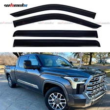 For 2022-2024 Toyota Tundra CrewMax Window Visors Sun Vent Shade Rain Wind Guard