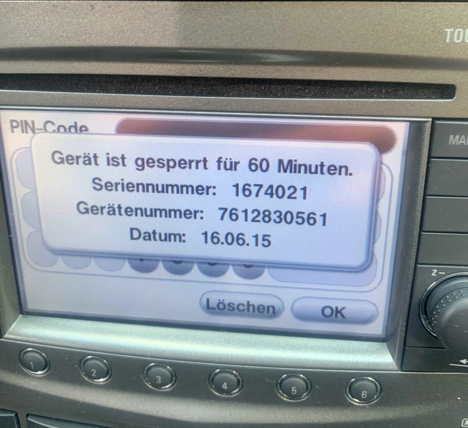 Opel Touch and Connect Radio Code / Pin Code Vauxhall Touch & Connect - Bild 2 von 2