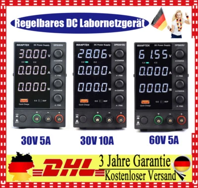 MARKENLOS Regelbares DC Labornetzteil Netzteil 0-30V/0-60V 0-10A /0-5A + USB anschluß