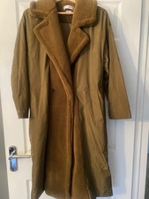 Native Youth Women’s Brown Longline Teddy Borg Coat Size S