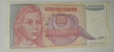 Yugoslavia 1 Billion Dinara Dollars Zimbabwe 1993 Banknote