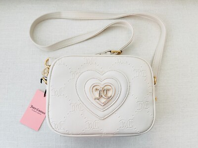 Juicy Couture Crossbody Mini Bag, Mini Shoulder Bag, Square/White NWT