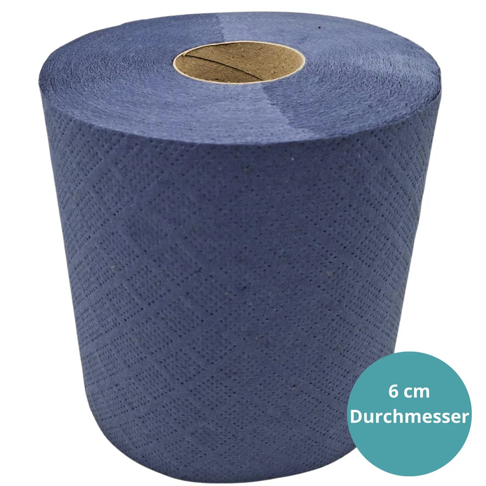 6x Putzrollen Putztuchrolle je 120 meter blau Putzpapier Papierrolle Werkstatt - Bild 4 von 4