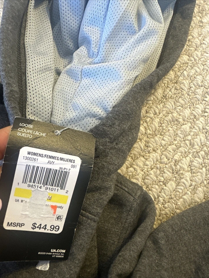 Sudadera con capucha para mujer Under Armour Hustle CARBON BREZO | BLANCO M Foto 4 de 4