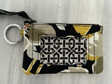 Vera Bradley Zip ID Case Wallet Baroque Credit Card 5x3 EUC 1024