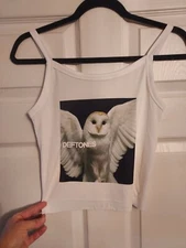 Deftones Hand Cropped Tank top Ribbed diamond eyes deftones tank  deftones shirt