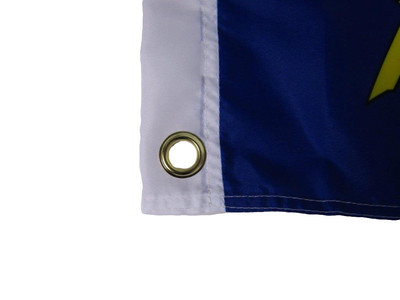 12x18 Inch Masonic Lodge Blue & Gold Flag - Nylon-Polyester Blend, USA Made