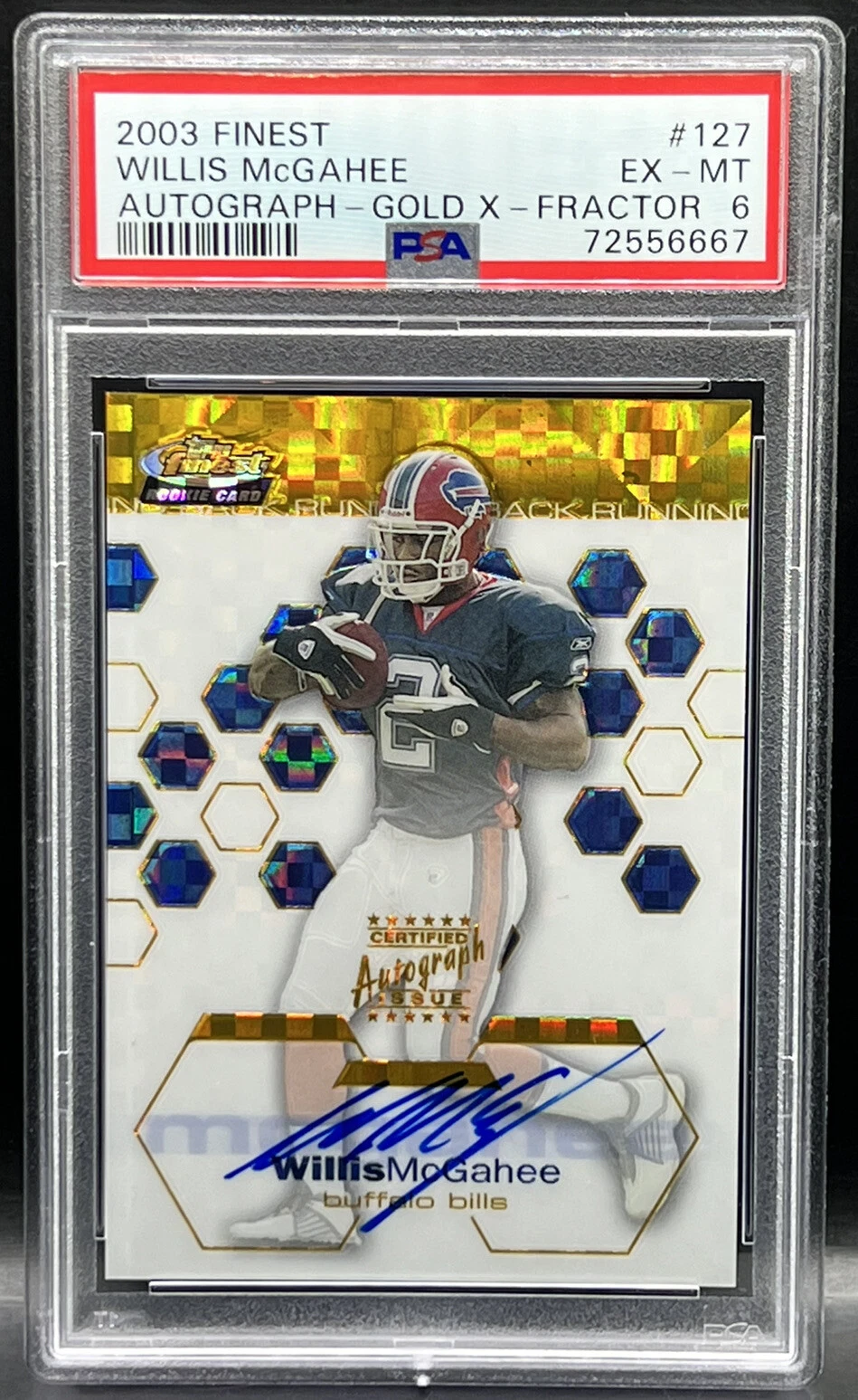 Willis McGahee Finest #127 Autograph-Gold X-Fractor