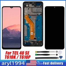 LCD Display Touch Screen Digitizer Frame Replacement For TCL 40 SE T610P T610K