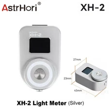 US Astrhori XH-2 Light Meter 0.66" Real-Time External W/ Cold Shoe Mount Silver