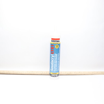 Soudal Soudacryl LTX1 Siliconized Acrylic Latex Caulk White 10.3 oz Tube 143677
