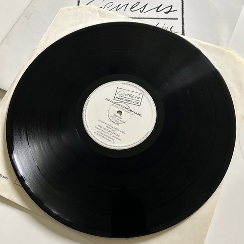 Genesis Three Sides Live double LP vinyl UK Charisma 1982 gatefold EX / VG+ - Picture 11 of 19