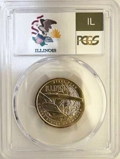 2024 P Position B ILLinois Innovation Dollar PCGS MS 66 State Flag Label