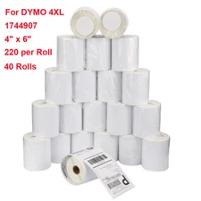 40 Rolls DYMO 4x6 Direct Thermal Shipping Labels - 220 per roll - 8800 labels
