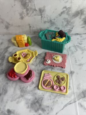 Fisher Price Loving Family Doll House Parts Fridge Food Desert Tray Tool Bench