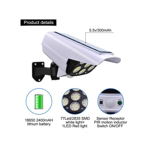 Solar Light Wireless Outdoor Flood Light Waterproof Lamp for Home Garden Yard - Picture 11 of 12