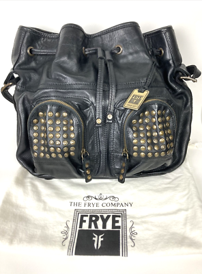 Beautiful Frye Backpack - black leather / studded and chain straps -Jade Women main image 4