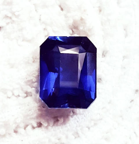 Tanzanite Naturelle Violette 10 Carats En Forme Coussin - Pierre Extrêmement Rare Certifiée RIF - 11x9x6 Mm