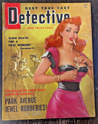 Vintage - Best True Fact Detective Mag - July 1962 - Park Avenue Jewel Robberies