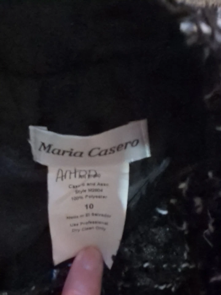 Vestido tipo jersey Maria Casero Preppy fiesta tweed sofisticado clásico de moda talla 10 Foto 4 de 4