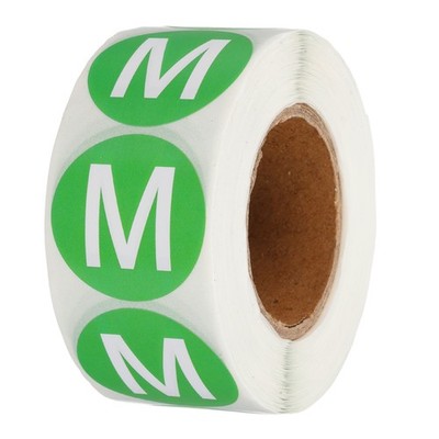 500 Stück Kleideretiketten, rund, selbstklebend, grün, für Boutique