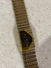 Vintage Women’s Sergio Valente Half Moon Crescent Gold Tone Rare Elegant Watch